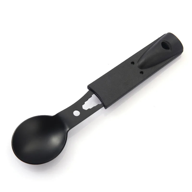 Outdoor Set Multifunctional Camping Knife Camping Cutlery Outdoor Combo Stainless Steel with Whistle Spoon Forks