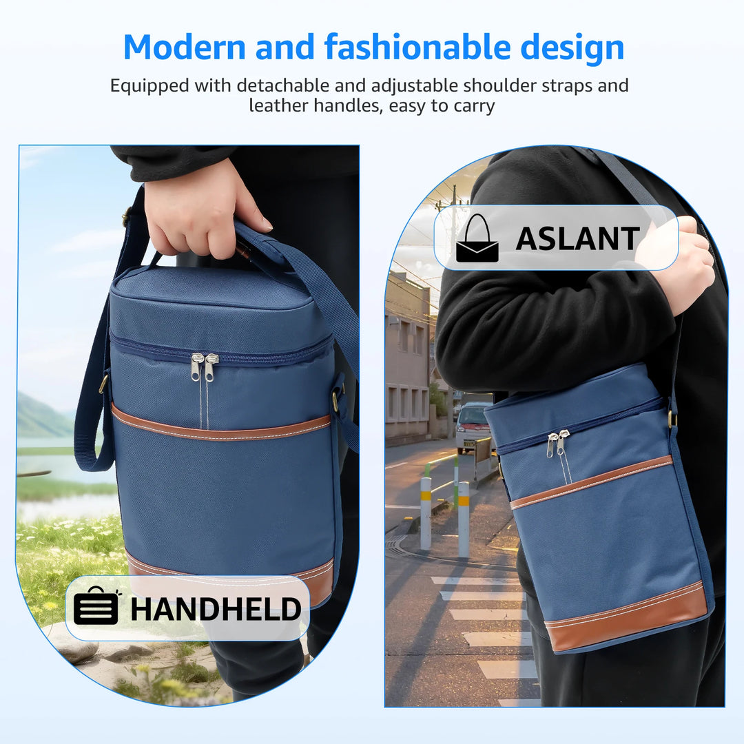Wine Cooler Bucket Wine Bag Cooler Holder Champagne Cooler Beer Chiller Ice Bag Leakproof Insulated Wine Carrier for Travel Beac
