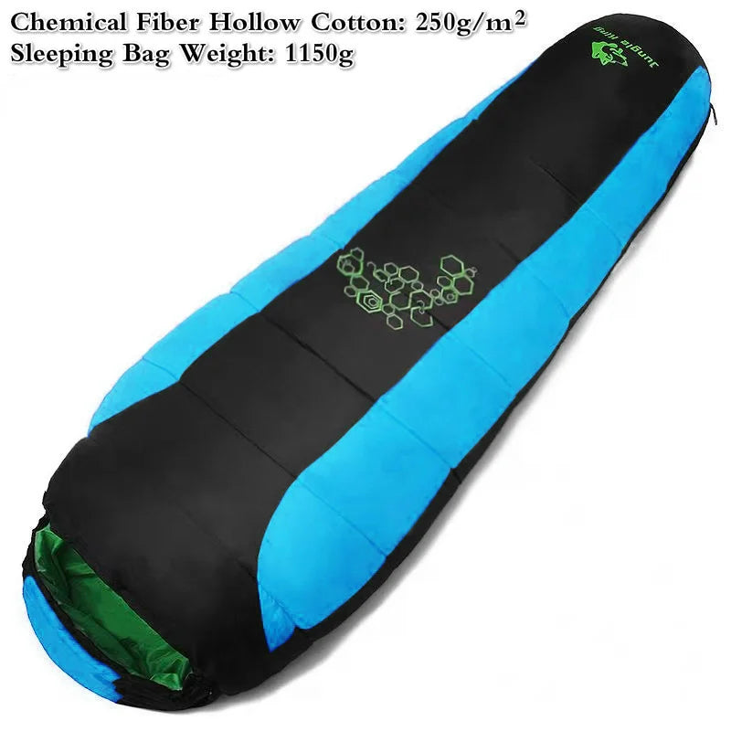 Jungle King CY0901 Thickening Fill Four Holes Cotton Sleeping Bags Fit for Winter Thermal 4 Kinds of Thickness Camping Travel