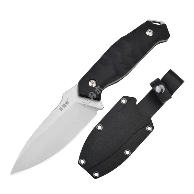 Sanrenmu S718 Fixed Blade Knife 12c27 Blade Outdoor Camping Survival Tactical Hunting with K Sheath Edc Utility Tool knives