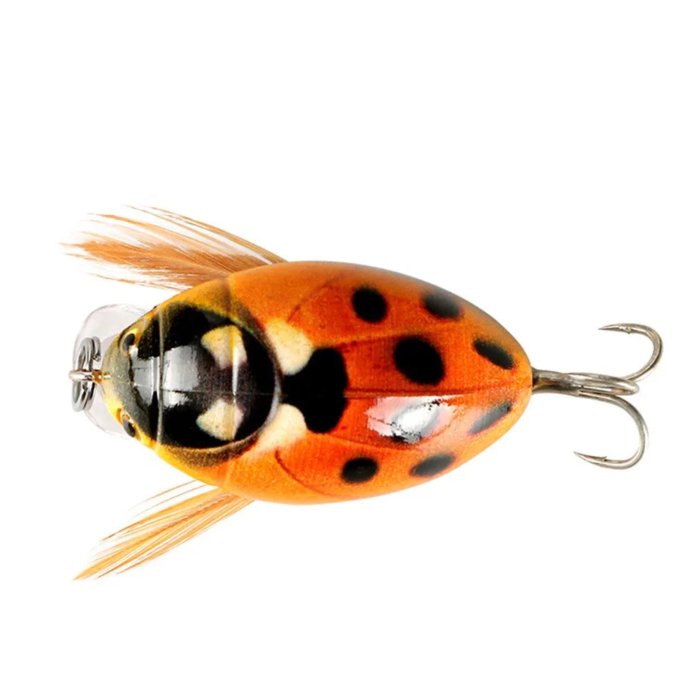 1Pcs 4cm/3.8g Cicada Bait Fishing Lure Crank Floating Wobblers Fishing Tackle Insect Bug Lure Hard Bait Sea Beetle Bass Carp