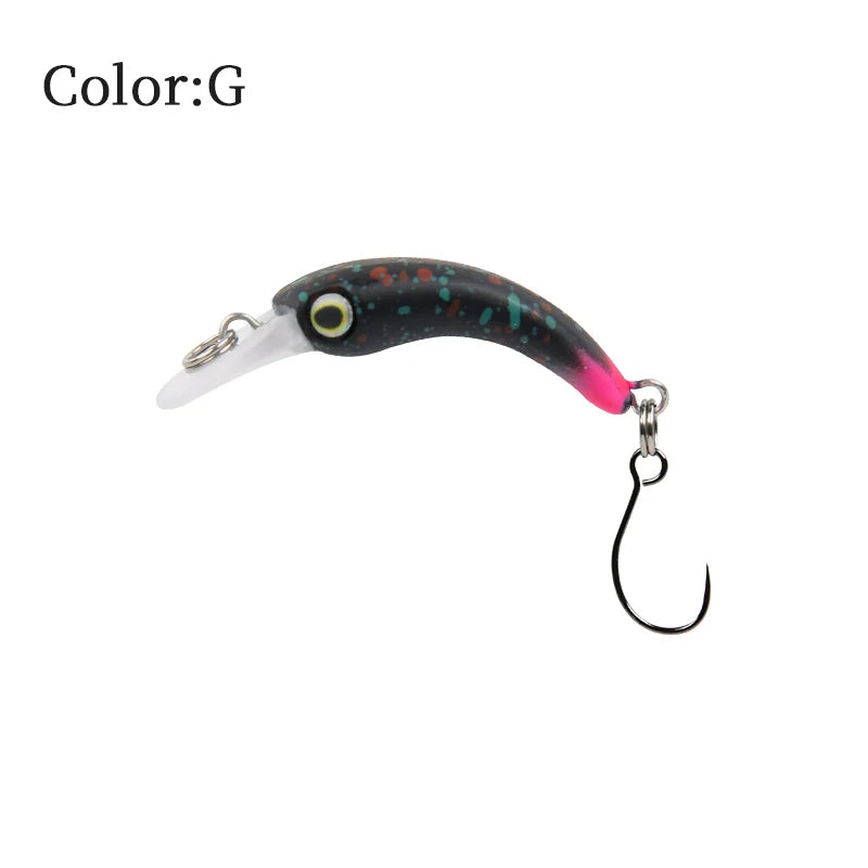 LETOYO Floating Injured Fishing Lure 40mm 1.2g Micro Lures Artificial Minnow Bait Wobblers For Trout Bass Perch
