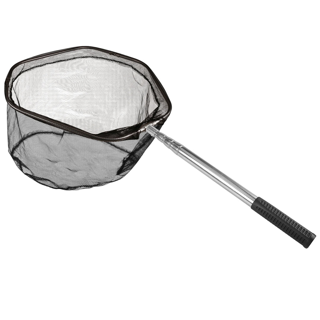Fishing Landing Net with Telescoping Pole Handle Foldable Trout Catfish Fishing Net Extend to 155cm Freshwater Catch & Release
