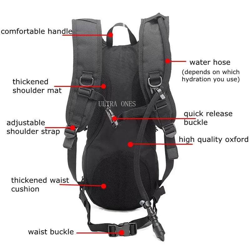 Outdoor Water Bladder Backpack Tactical Combat Training 3L Hydration Water Bladder Bags Hunting Hiking Mountaineering Water Bag