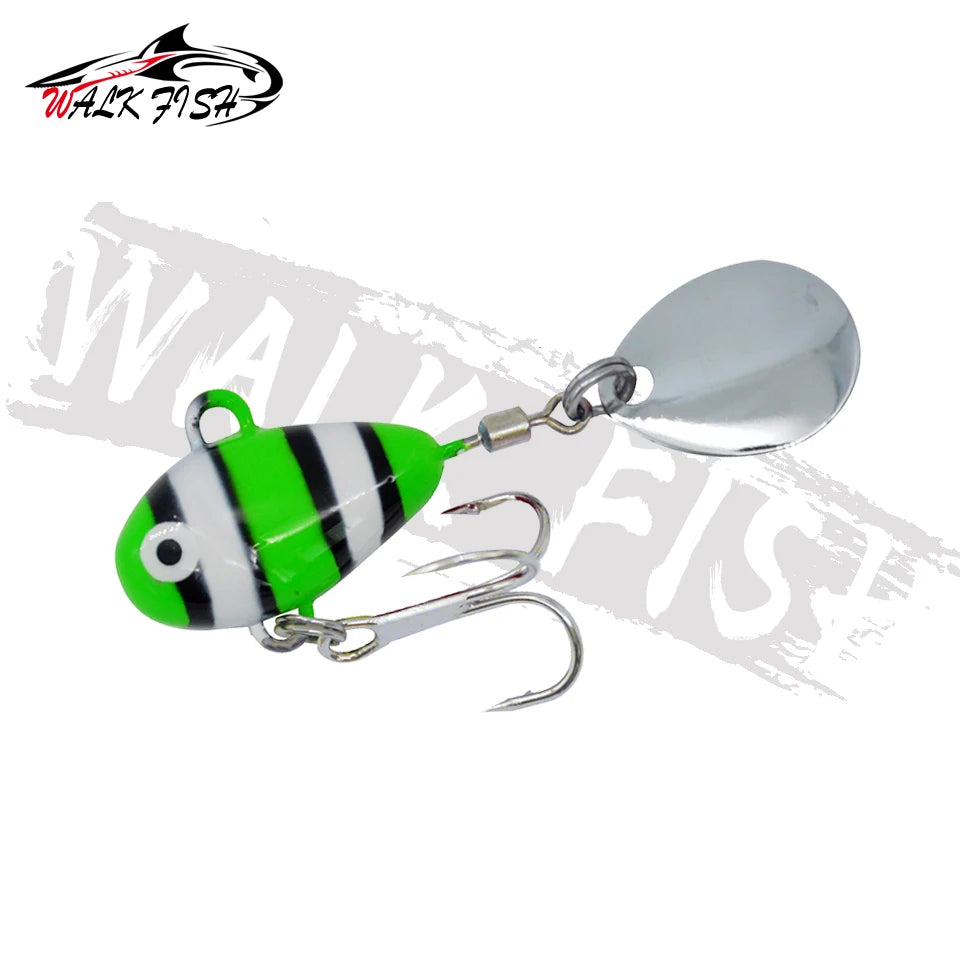 WALK FISH 10g/2.1cm Spinnerbait Vibration Fishing Lures Metal Vib Artificial Bait Spinning Swimbait Sea Carp Fishing Accessories
