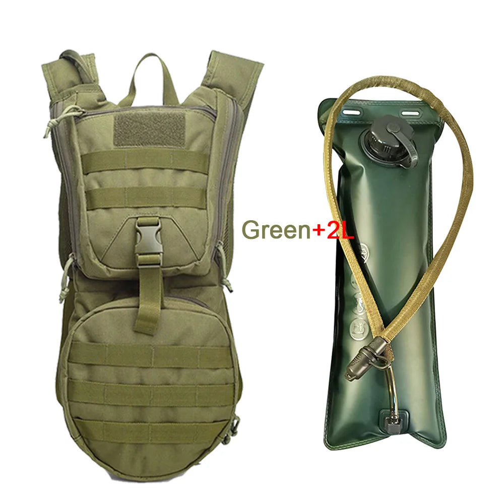 2 in 1 Hydration Backpack with 2/3L Water Bladder Water-proof  Water Bag for Outdoor Hiking Cycling Climbing Sport Equipment