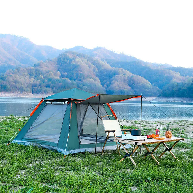 Tent canopy camping 3-4 people folding portable fully automatic quick opening shading rainproof park camping outdoor tent