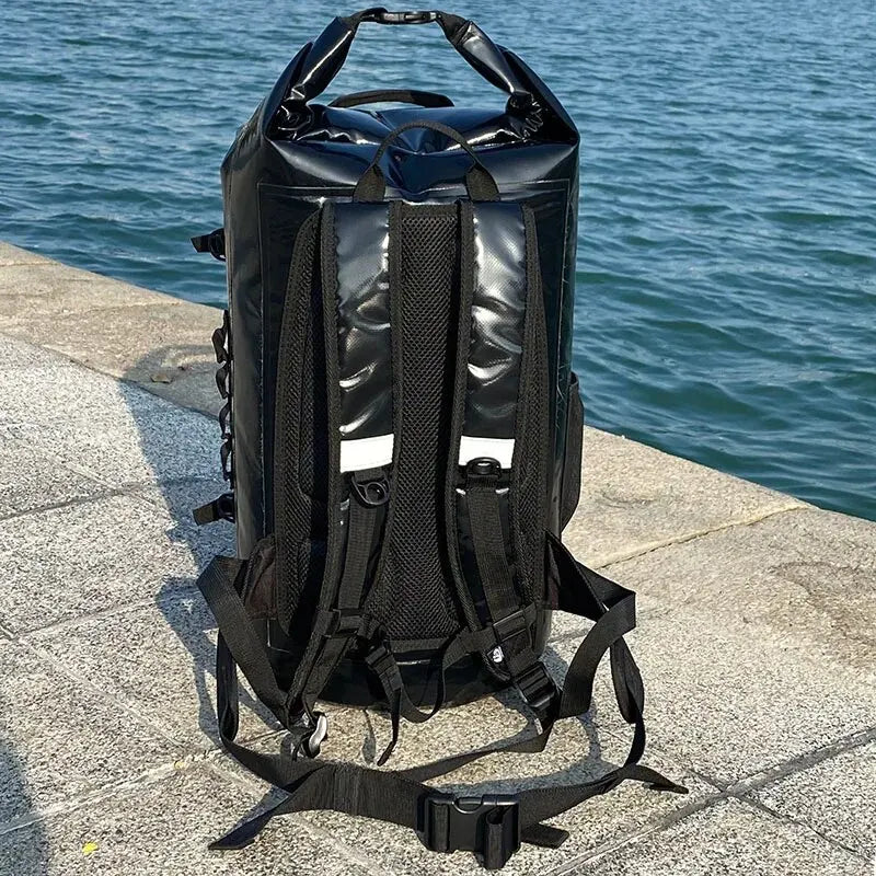 30L Outdoor Waterproof Backpack River Rafting Fishing Caving Tour Hiking Pole Riding Backpack