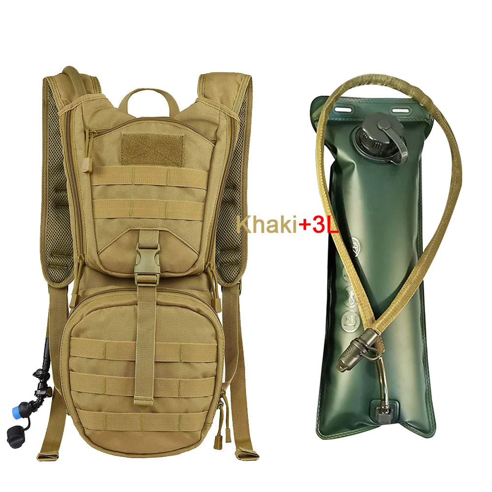 2 in 1 Hydration Backpack with 2/3L Water Bladder Water-proof  Water Bag for Outdoor Hiking Cycling Climbing Sport Equipment