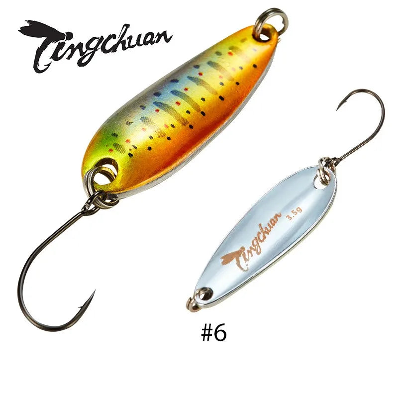 Fishing Metal Spoon Lure Bait For Trout Bass Spoons Small Hard Sequins Spinner Spoon 2g/2.5g/3.5g/4.5g With Mustad hook Fishing