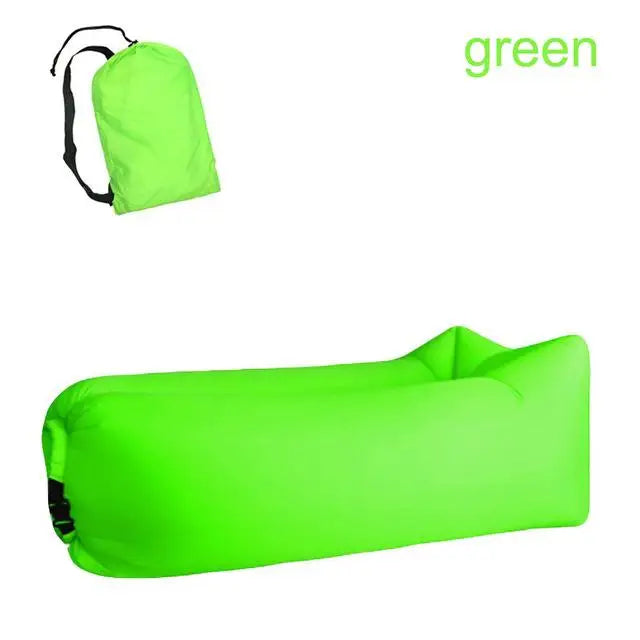 Lazy Person Ultra Light Sleeping Bag Air Cushion Bed Inflatable Sofa Garden Sleeping Bag Bed Oxford Cloth Camping Home Seaside