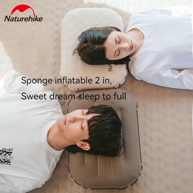 Naturehike Inflatable Pillow 3D Sponge Ultralight 160g for Camping Outdoor Travel Neck Sleeping Silent Self Air Pillow Portable