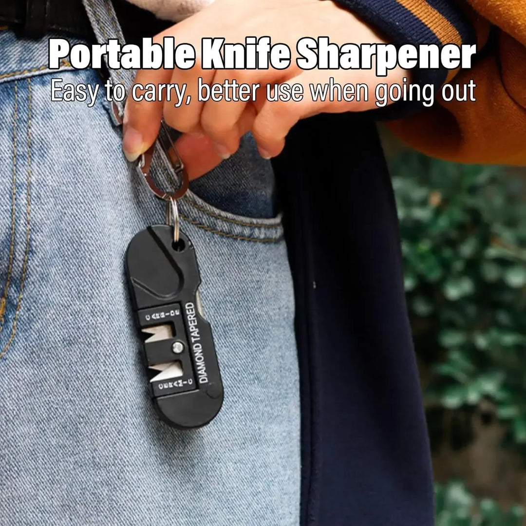 Mini Sharpener 4in1 Pocket Sharpener Multifunctional Outdoor Portable Tungsten Steel Knife Sharpener Tactical Survival Equipment