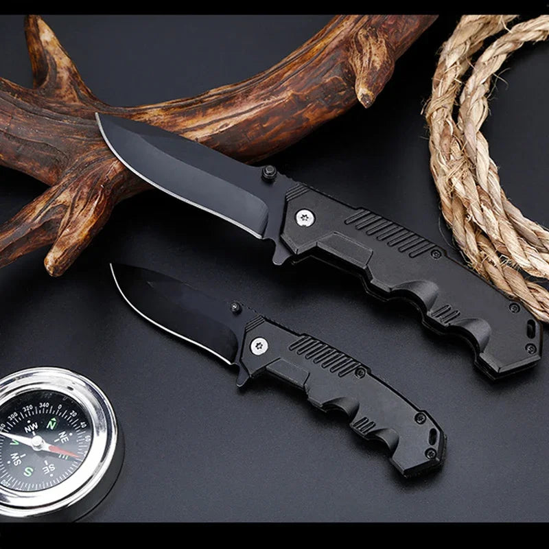 Folding knife, portable fruit knife, portable camping outdoor survival knife, sharp high hardness knife, self-defense EDC tool