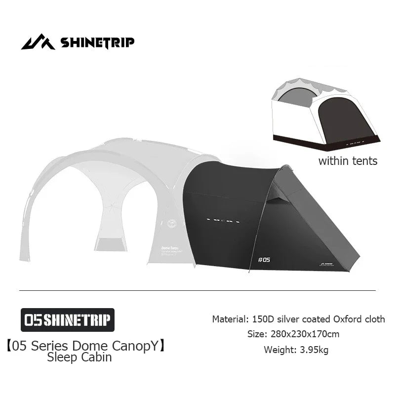 ShineTrip Outdoor Extra Large Camping Shade Tent Family Travel Expandable Space camp Gazebo Rain and Sun Protection Car Tent