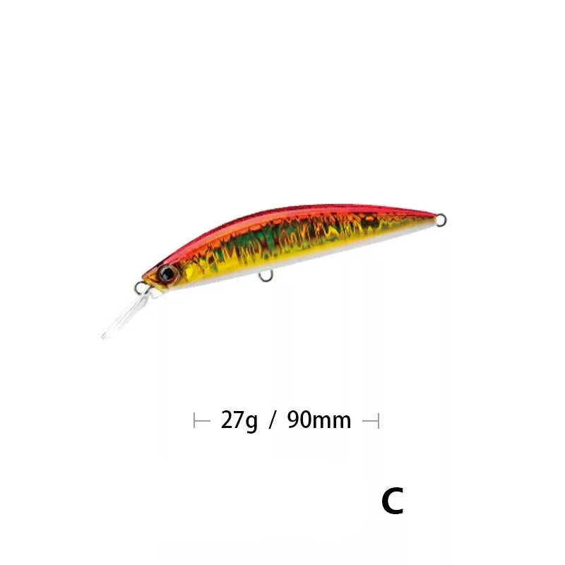 9cm 27g Minnow Fishing Lures Wobblers Crankbaits Jerkbaits Artificial Hard Baits Hooks 3D Eyes for Fishing Carp Pesca Isca