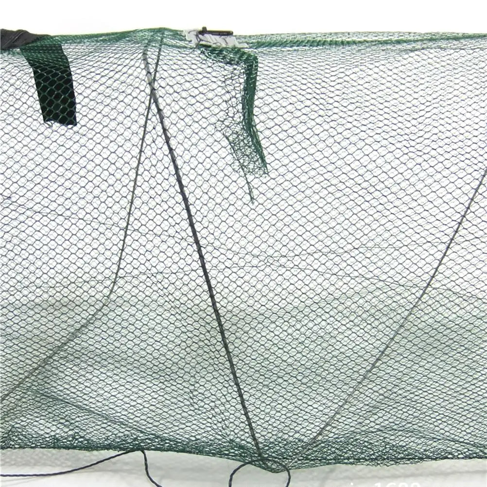 Folded Fishing Net Cage Portable Zipper Fish Trap Cast For Shrimp Crayfish Crab Baits Netting Tackle Outdoor Fishing Accessories