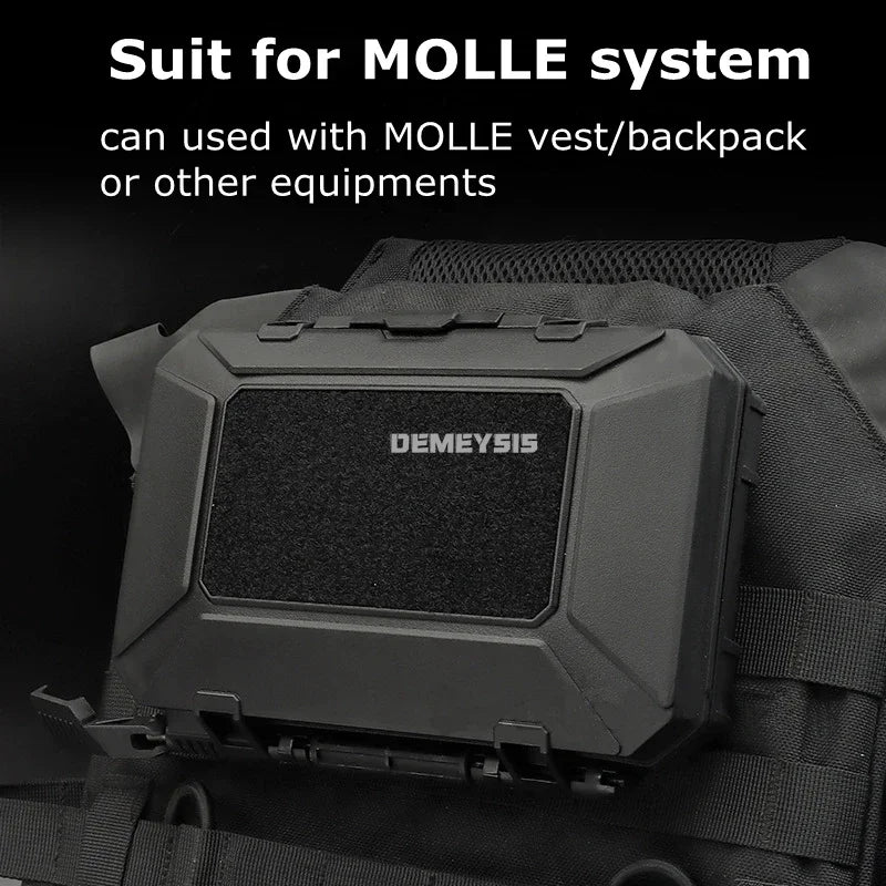 Tactical Equipment Box Can Hang on Tactics Vest Waterproof MOLLE Militar Gear Storage Tool Boxes Shooting Hunting Cs Cases