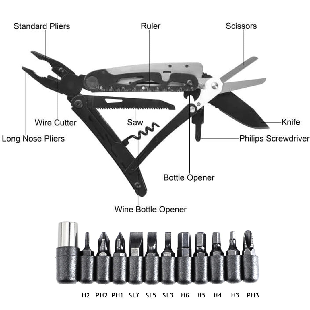 Mini Sailor Plier 21-in-1 Multi-Function Tools Wire Cutters Retrieve Card Pin Screwdriver Bottle Opener Knifes Tools EDC ifak