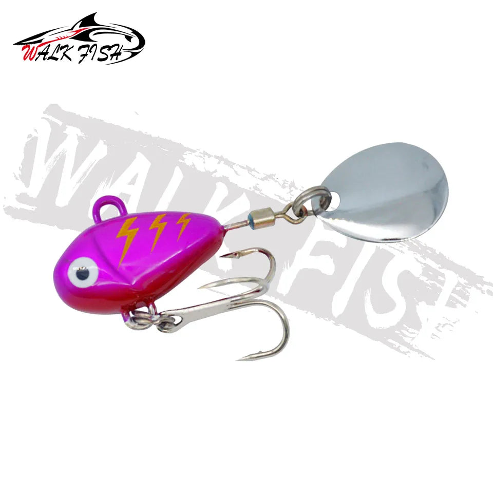 WALK FISH 10g/2.1cm Spinnerbait Vibration Fishing Lures Metal Vib Artificial Bait Spinning Swimbait Sea Carp Fishing Accessories