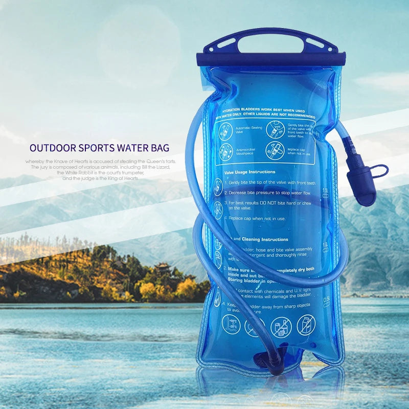 Outdoor Soft Reservoir Water Bladder Hydration Pack Water Storage Bag - 1.5L 2L 3L Running Hydration Equipments
