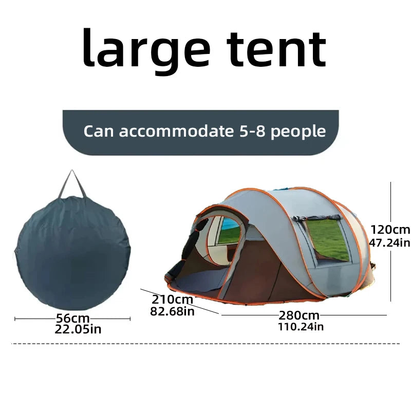 A pop-up tent, waterproof camping boat tent, portable outdoor tent, suitable for camping and hiking trips