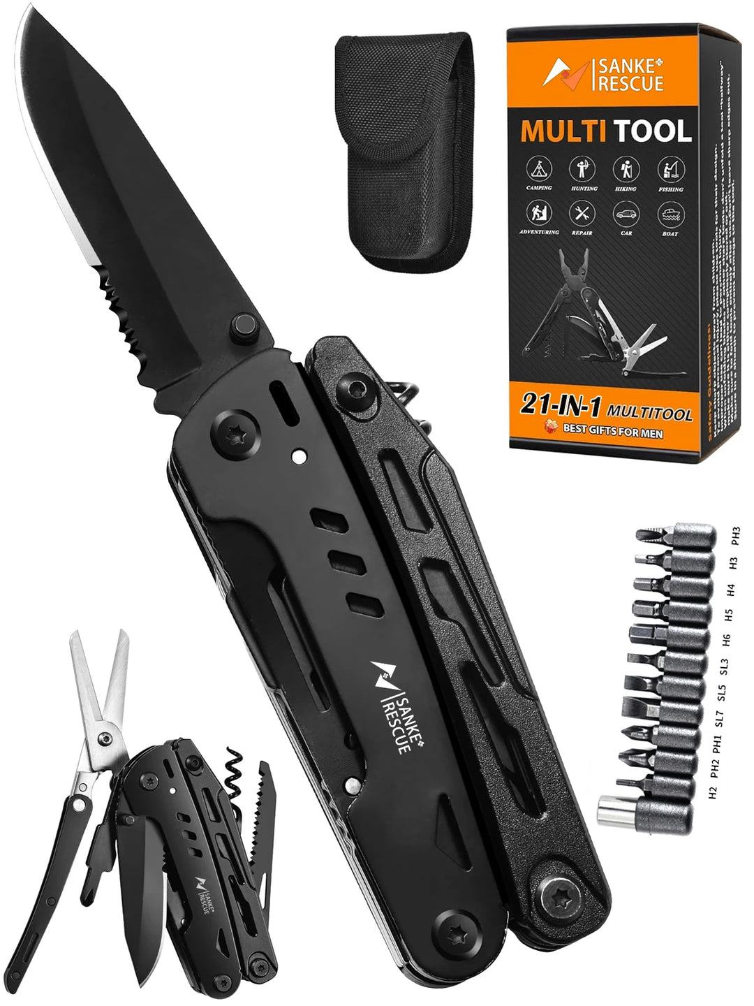 Mini Sailor Plier 21-in-1 Multi-Function Tools Wire Cutters Retrieve Card Pin Screwdriver Bottle Opener Knifes Tools EDC ifak