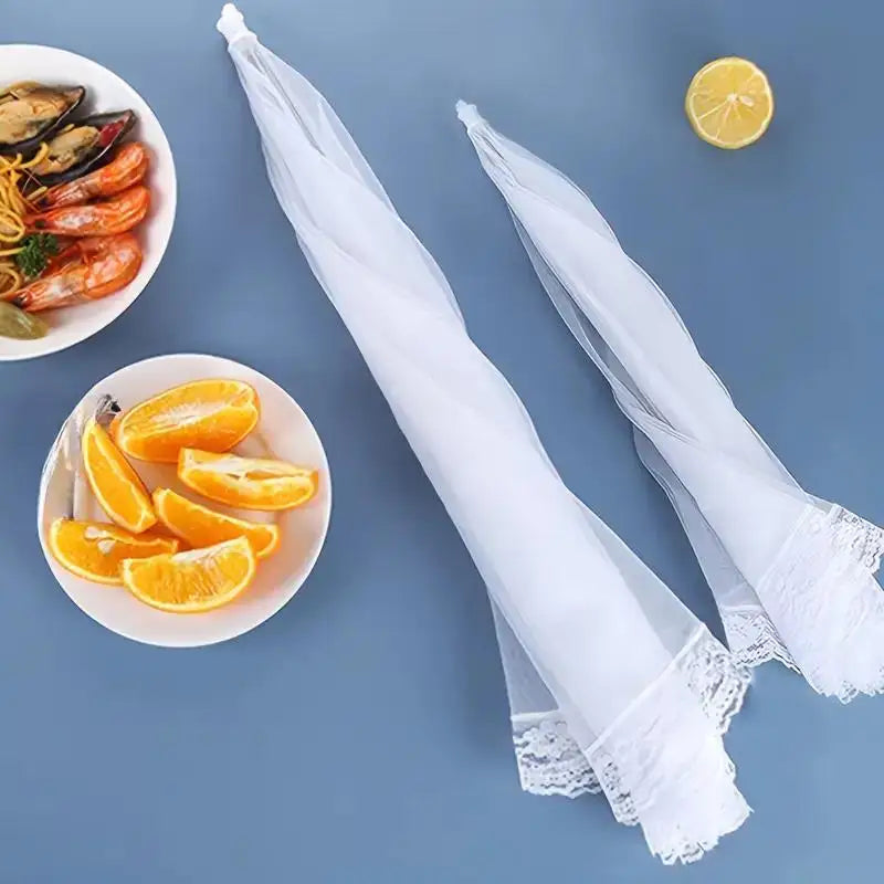 Foldable White Mesh Food Tent - Washable, Portable Insect Cover for Outdoor Picnics, BBQs & Parties | Transparent Design