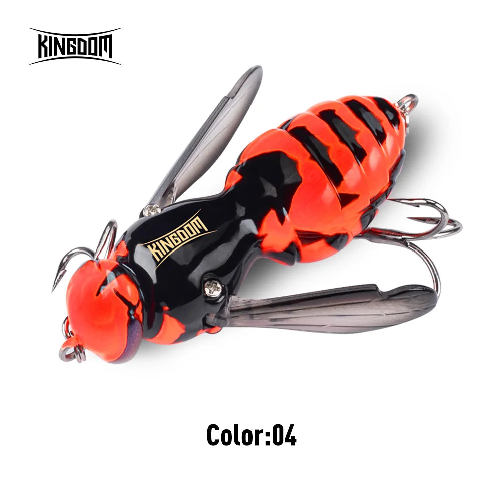 Kingdom Wasp Crawl Bait 4.2g 6.6g Insect Bionic Floating Fishing Lure Swimbaits Hard  Artificial Baits Bass Carp Pike Fishing