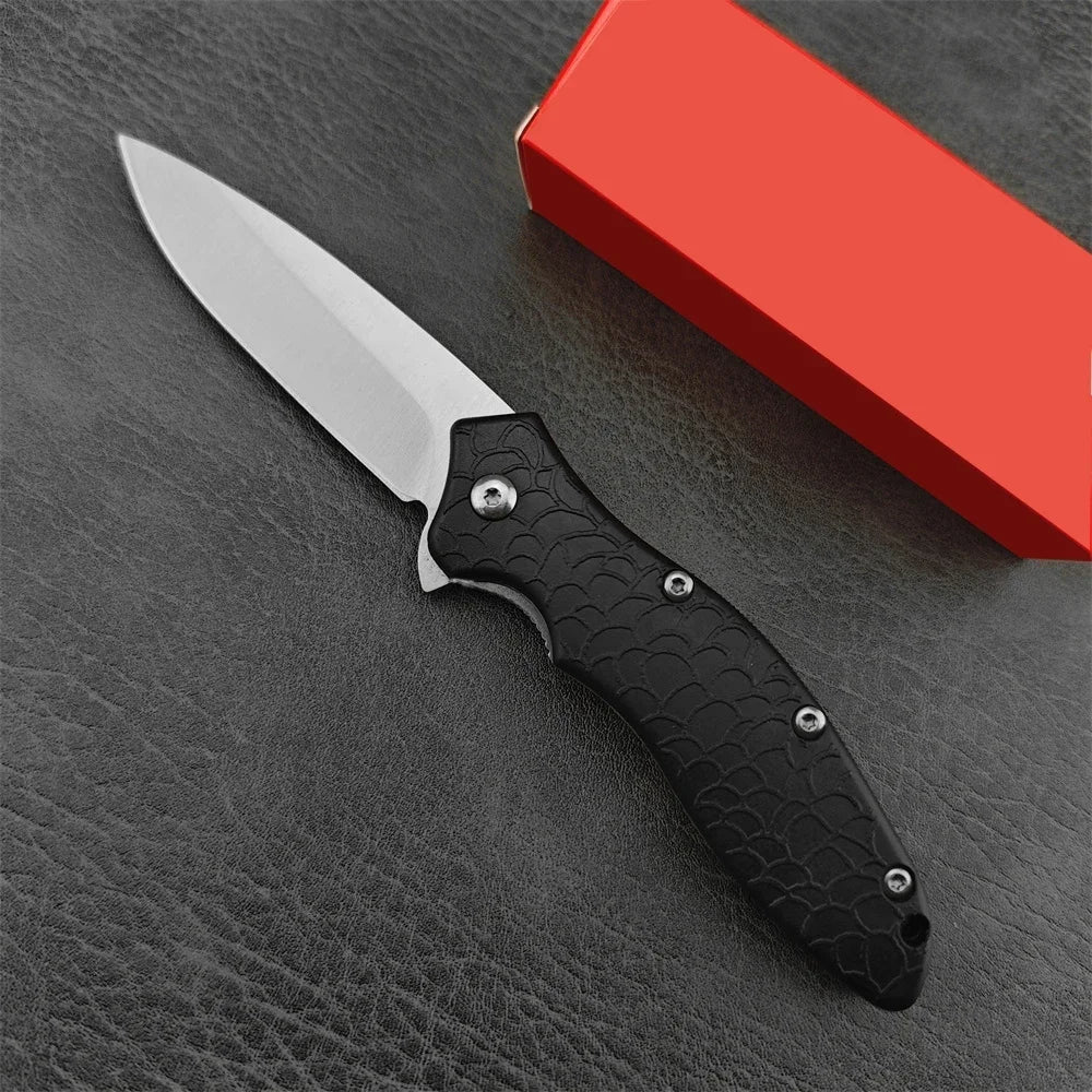 KS 1830 Hunting Pocket Folding Knife 8Cr13Mov Blade Nylon Brazed Handle EDC Outdoor Camping Self Defense Survival Knife