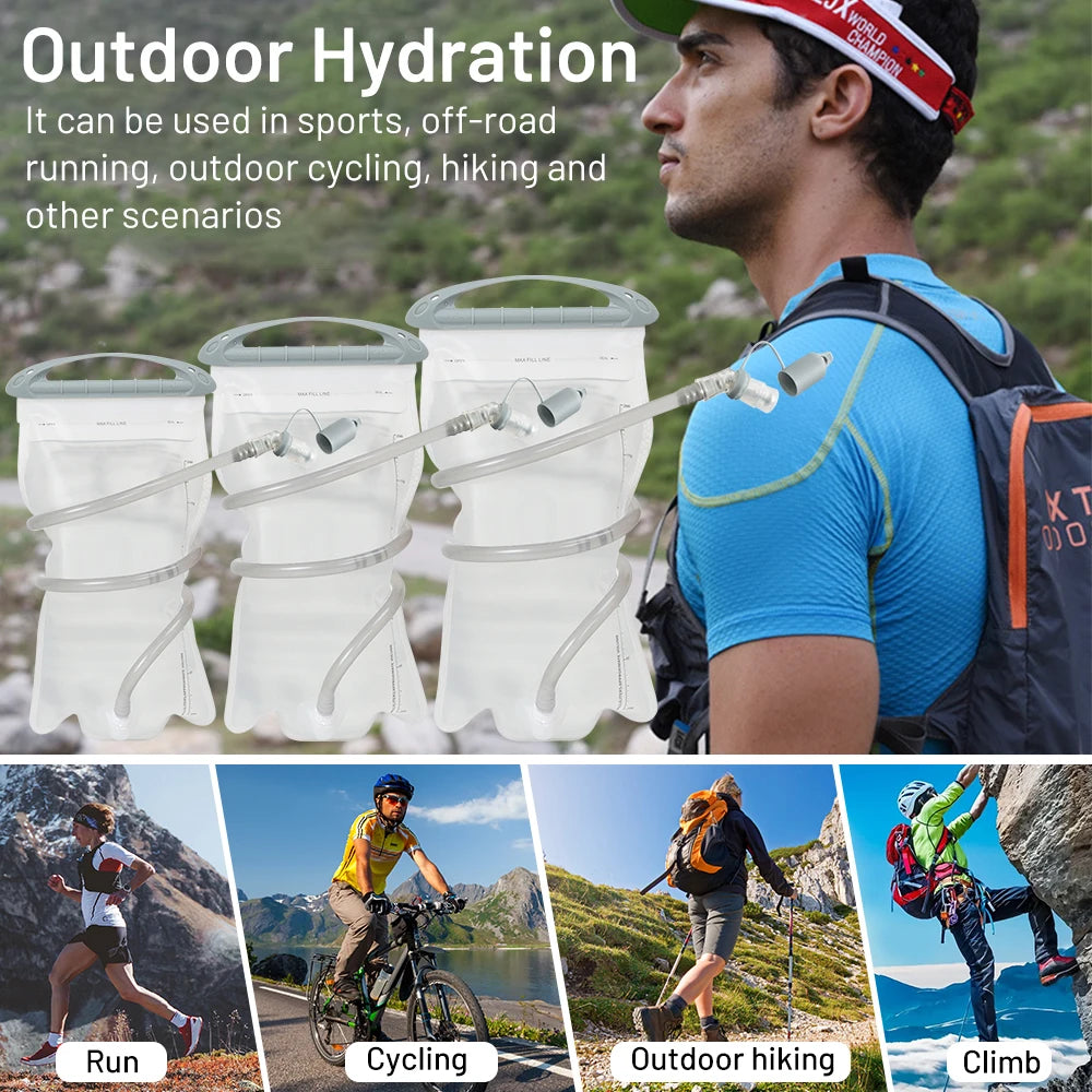 1.5L/2L/3L Hydration Bladder Leakproof Water Reservoir Water Bladder for Hydration Backpack Water Storage Bag for Cycling Runnin