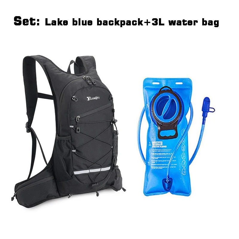 Outdoor Sports Water Bag Set 3 Liters Inner Bladder Water Bag Rucksack Waterbag Knapsack Backpack with Suction Nozzle Water Pipe
