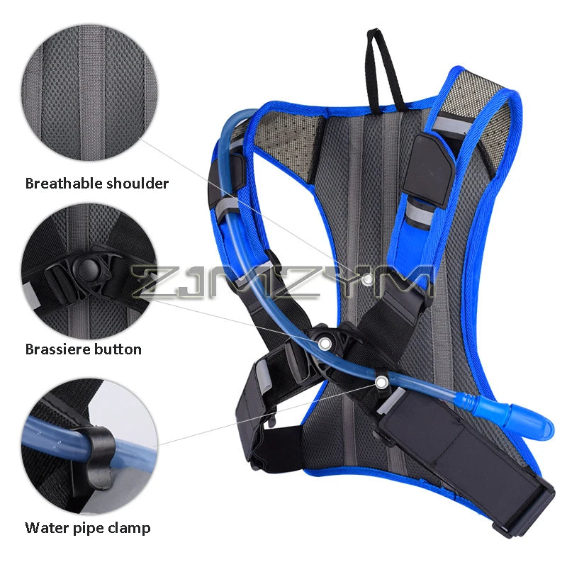 Waterproof Hydration Backpack with 2L Water Bag Outdoor Sport Water Bag Backpacks For Running Cycling Tourism and Camping