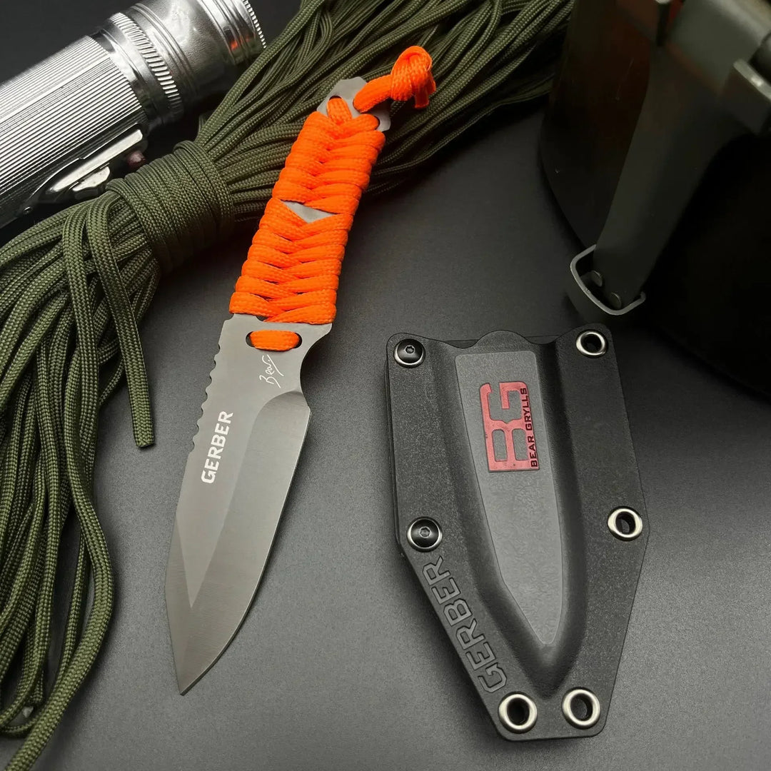 Multi-purpose Camping Fishing Outdoor Knife EDC Pocket Knife Self-defense Tactical Multitool Hand Fixed Blade Tool with Scabbard