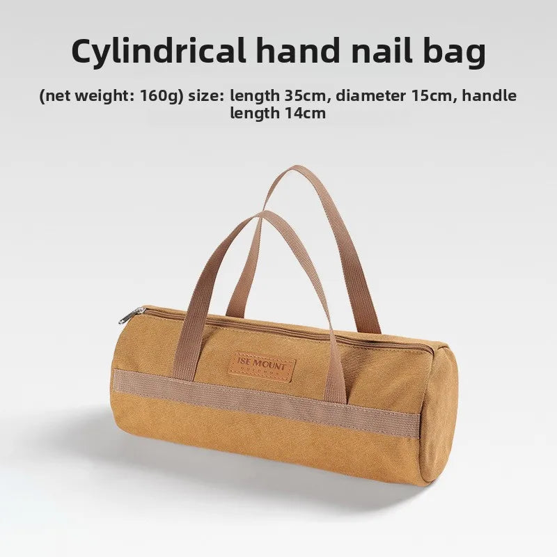Tent Peg Nails Carry Bag Portable Canvas Ground Nail Tool Bag Washable Camping Utensils Organizer Anti-Tear Stake Storage Bags