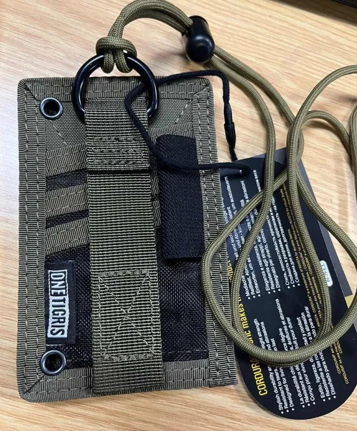 ONETIGRIS Outdoor Hunting MOLLE ID Holder Tactical Pouch File Folder Organizer Bag Military Two in One with Chest Hanging