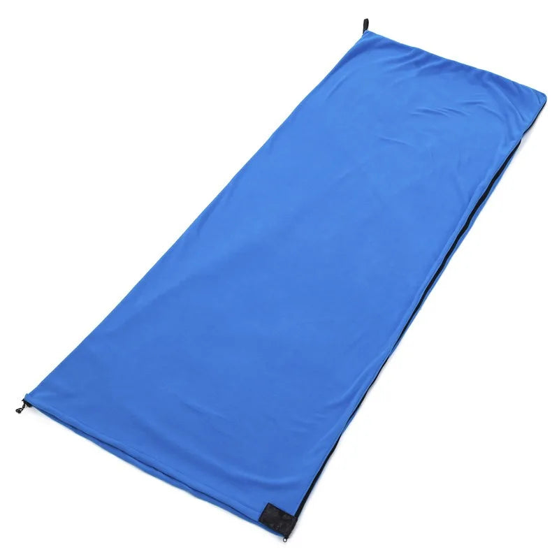 Outdoor Fleece Sleeping Bag 180x80cm Single Down Sleeping Bag Inner Lining Warm Sleeping Bag Outdoor Camping and Travel Supplies