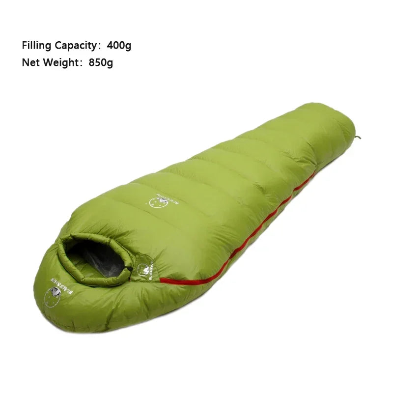 Outdoor Camping Sleeping Bag Very Warm Down Filled Adult Mummy Style Sleep Bag 4 Seasons Camping Travel Sleeping Bag snow