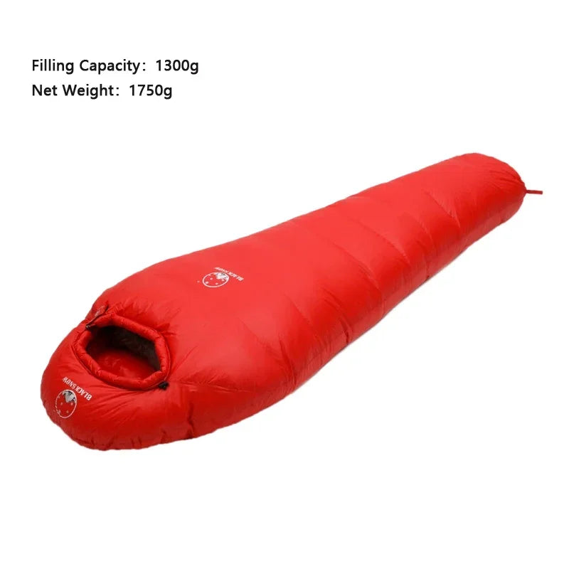 Outdoor Camping Sleeping Bag Very Warm Down Filled Adult Mummy Style Sleep Bag 4 Seasons Camping Travel Sleeping Bag snow