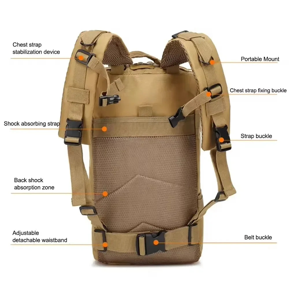 Nylon Outdoo Pack Backpack Fishing Tactical Backpack Travel Fishing Camouflage Bag  Climbing Hunting Backpack Fishing Hiking