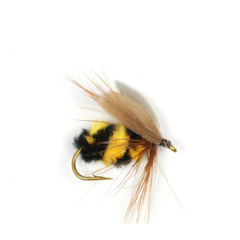 2pcs Artificial Insect Carp Fly Fishing Bait Fishhook 15mm Bee Trout Wobbler Lures Spinner Peche Accessories