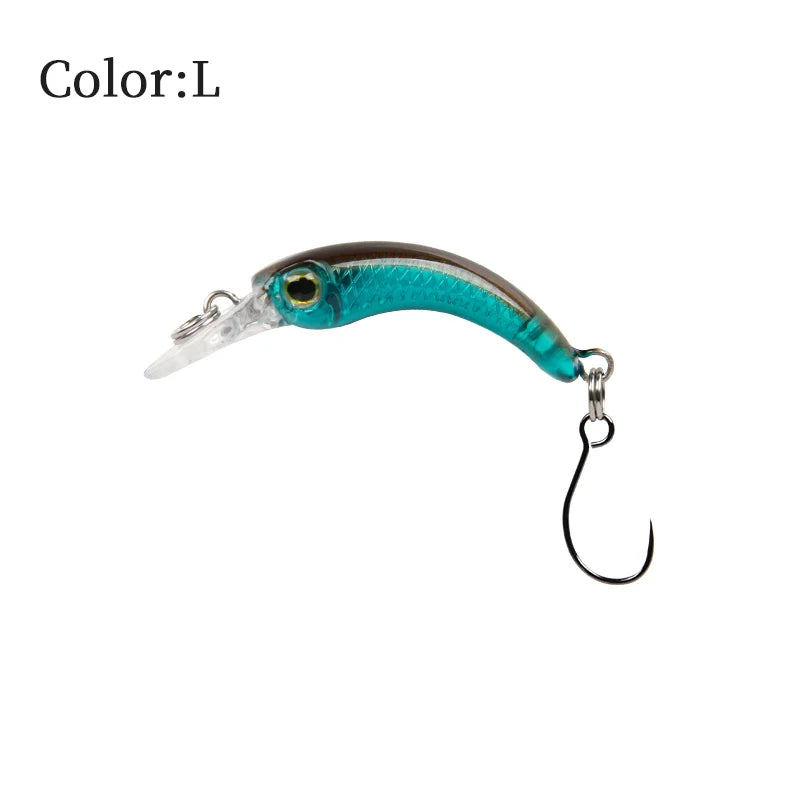 LETOYO Floating Injured Fishing Lure 40mm 1.2g Micro Lures Artificial Minnow Bait Wobblers For Trout Bass Perch