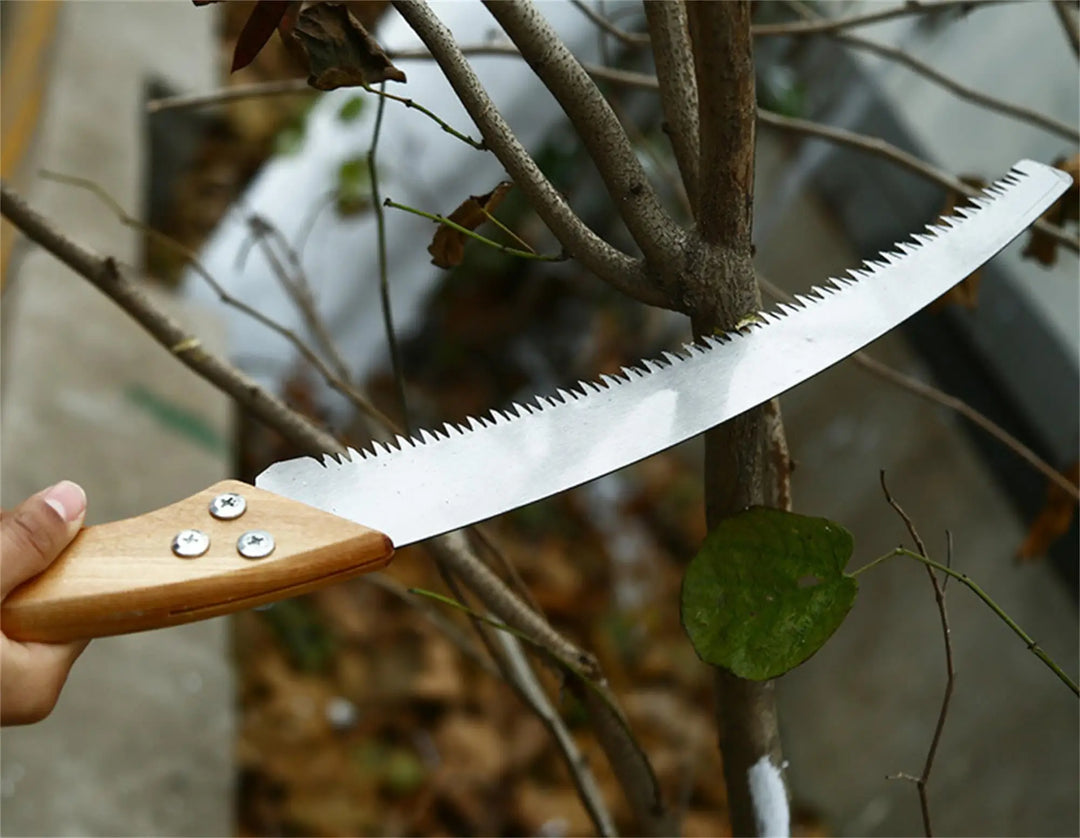 Wood Handle 3 Cutting Edges Pruning Hand Saw Portable Tree Trimmers Outdoor Camping Secateur Gardening Woodworking Logging Tool