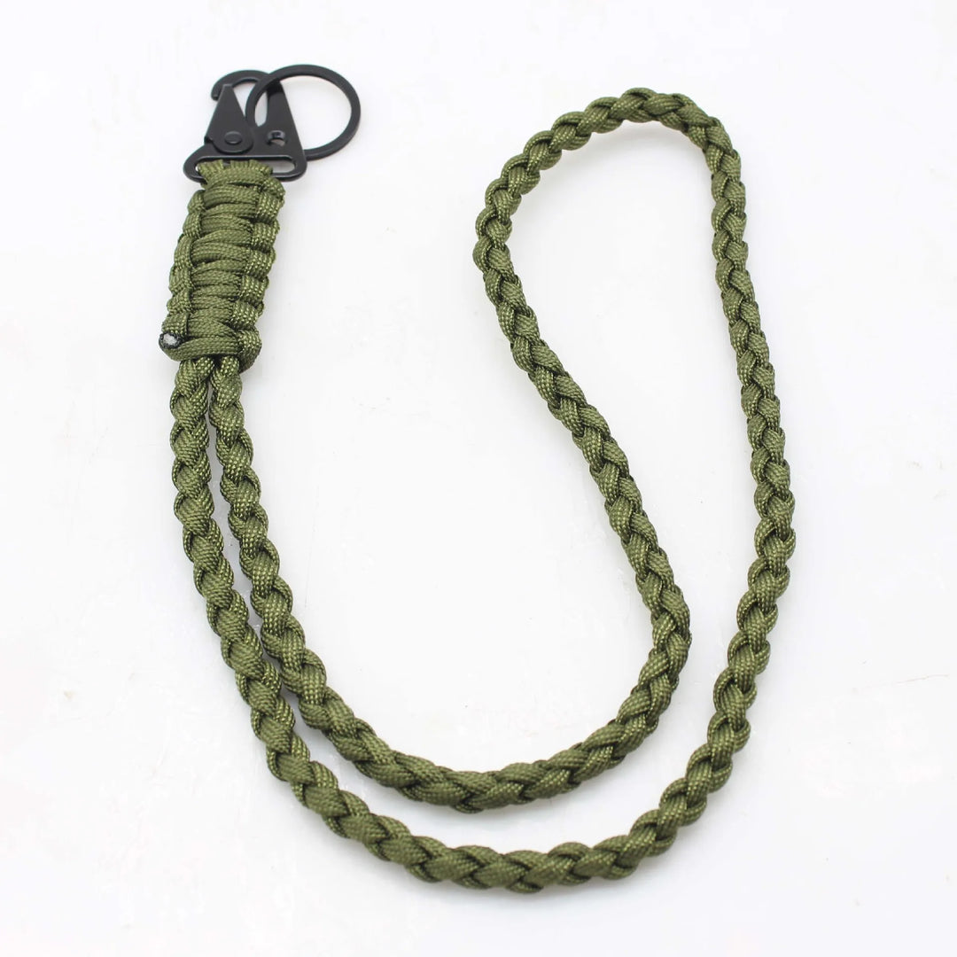 Outdoor Paracord Rope Keychain EDC Survival Kit Cord Camera Telescope Phone Lanyard Military Emergency Strap for Hiking Camping