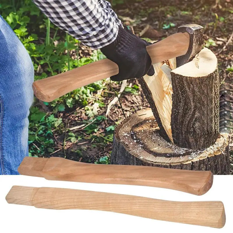 Axe Replacement Handles 38/43cm Wooden Hickory Handle Long Curved Solid Durable Axe Handle For Home Farm Garden Axe Accessory