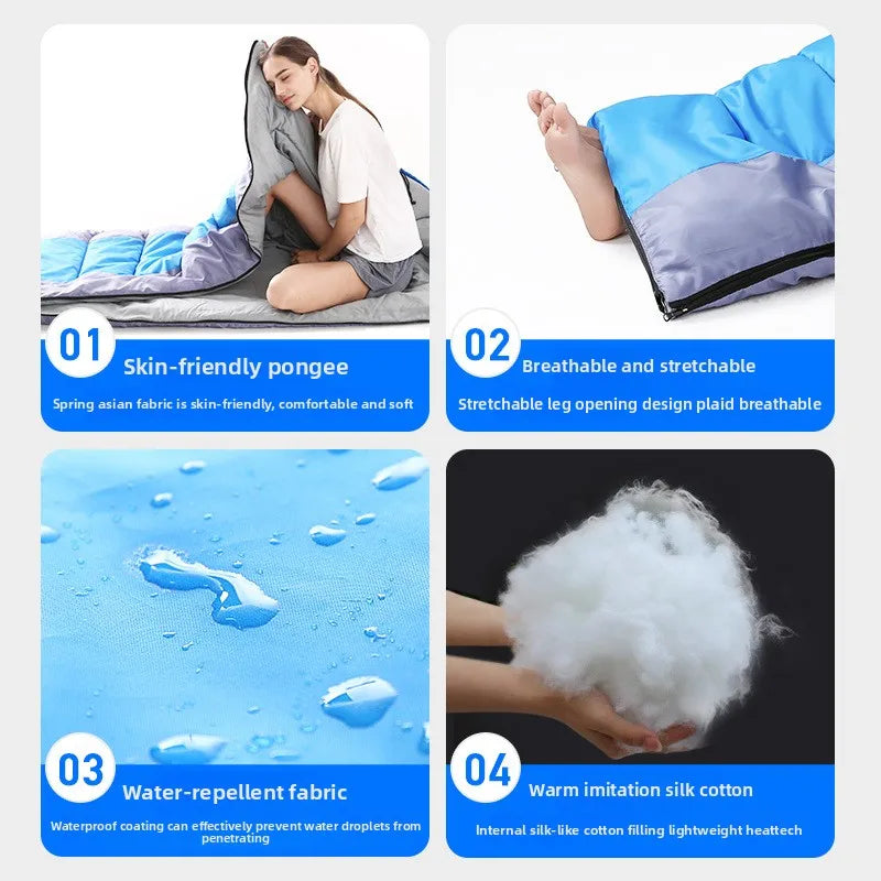 Outdoor sleeping bags adult camping adult camping warm cotton sleeping bags practical ways to ensure quality all the year round.