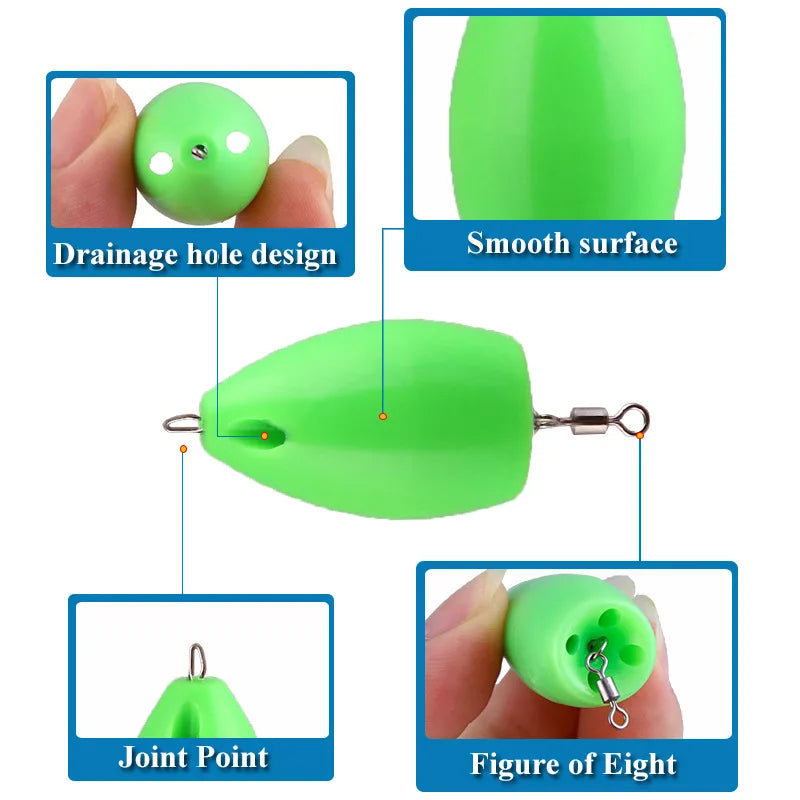 2pcs/Set Sinking/Floating Fishing Lure Long Casting Thrower Shot Assistant Tackle Fly Fishing Lures Accessories Peche Pesca