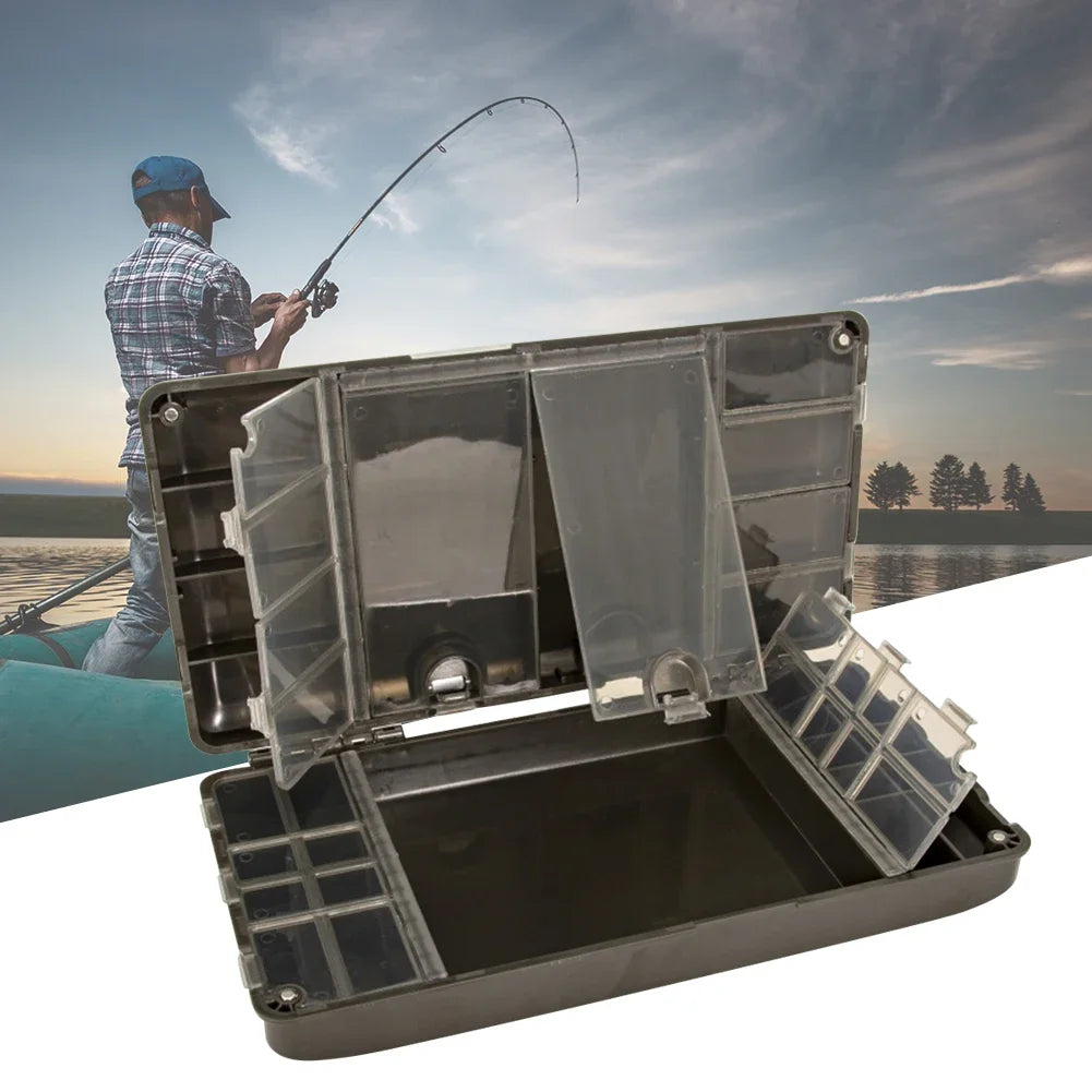 Fishing Tackle Storage Organizer Portable Fishing Accessories Box Magnetic Multipurpose Compartments Fishing Gear Accessories