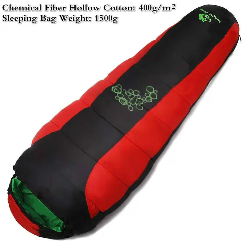 Jungle King CY0901 Thickening Fill Four Holes Cotton Sleeping Bags Fit for Winter Thermal 4 Kinds of Thickness Camping Travel