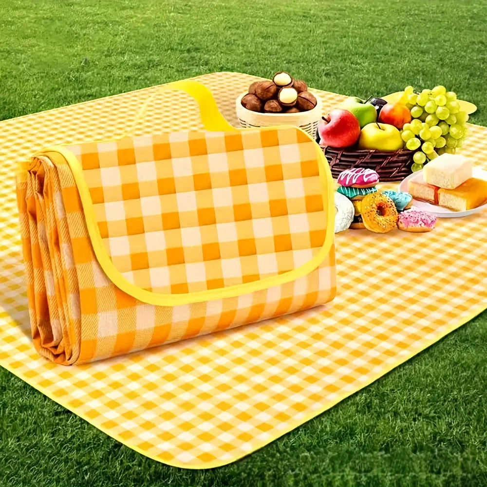 Outdoor Picnic Mat, 79 "x79" Oversized Picnic Blanket, Foldable Beach Blanket, Camping Park Portable Picnic Mat